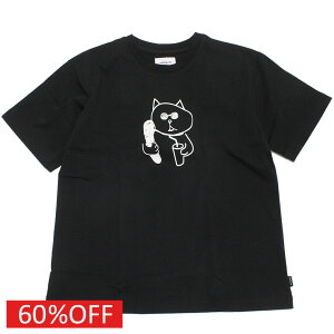 【アーチ&ライン ARCH&LINE 子供服 アーチアンドライン】 セール 【60%OFF】 OG CLEAR COTTON CAT Tシャツ ブラック(19)