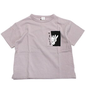 【nicohrat/ニコフラート/子供服/キッズ服】 あす楽 うさぎポケットTシャツ パープル(PU)