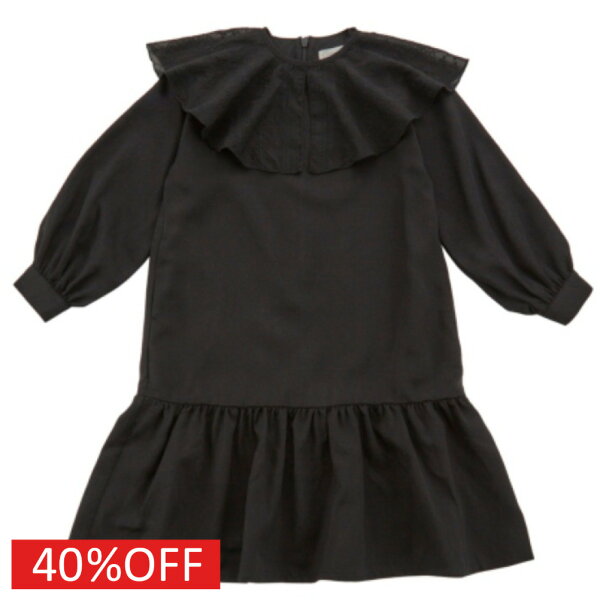 【オーシャンアンドグラウンド/子供服/キッズ/ジュニア/ocean＆ground/アウトレット/OUTLET/SALE】  セール 【40%OFF】  フリルカラーセレモニーワンピース ブラック(BK)