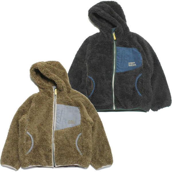 【クリフメイヤー KRIFF MAYER/KRIFFMAYER KIDS クリフメイヤーキッズ 子供服 ジュニア】  シャギーボアフードジャケット