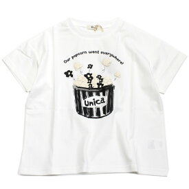 【ユニカ 子供服 UNICA 女の子 ガールズ レディース】 あす楽 popcorn Tシャツ オフ(2)