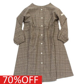 【子供服 アンディニー undeny. キッズ レディース 女の子】 セール 【70%OFF】 あす楽 3WAYワンピース チェックブラウン(CB)