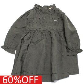 【子供服 親子 レディース FITH フィス FITH社】 セール 【50%OFF】 あす楽 リネンワッシャー ピンタック 7ブソデ ブラウス 9KHカーキ