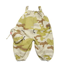 【サンキューニプリュスエム 392plusm 子供服】 あす楽 子供 ベビー プレイウエア camouflage ジャンプスーツ (お砂場着/べージュ) ベージュ