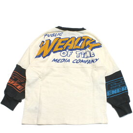 【オフィシャルチーム 子供服 OFFICIAL TEAM】 スラブ天竺ドルマンワイドTシャツ オフホワイト