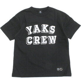 【ZERO standard/子供服/ゼロスタンダード】 あす楽 YAKS CREW Tシャツ ブラック(BK)