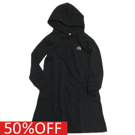 【ミニマル minimal キッズ服 SDGs 子供服 アウトドア 】 セール 【50%OFF】 あす楽 【撥水】裏毛長袖ワンピース クロ(80)