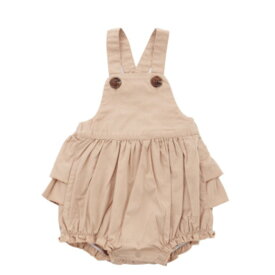 【オーシャンアンドグラウンド/子供服/ベビー/キッズ/ジュニア/ocean&amp;ground】 【La stella/ラステラ】フリルショートサロペット ベージュ(BE)