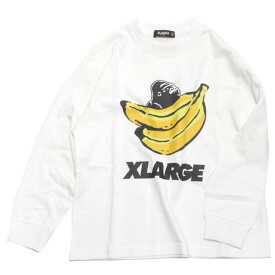 【キッズ エクストララージ XLARGE KIDS 子供服 エックスラージ】 あす楽 バナナOGゴリラ長袖Tシャツ オフホワイト(03)