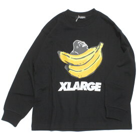 【キッズ エクストララージ XLARGE KIDS 子供服 エックスラージ】 あす楽 バナナOGゴリラ長袖Tシャツ クロ(80)