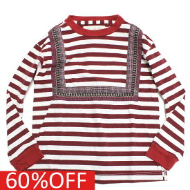 【子供服 親子 ゴートゥーハリウッド GO TO HOLLYWOOD 】 セール 【60%OFF】 あす楽 ビンテーシボーダーテンジク スクウエア TEE 13WNワイン