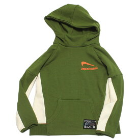 【オフィシャルチーム 子供服 OFFICIAL TEAM】 裏毛シャギースイッチングパーカー カーキ