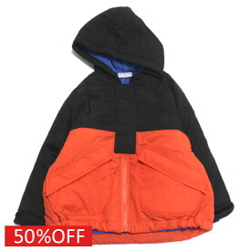 【オフィシャルチーム 子供服 OFFICIAL TEAM】 セール 【50%OFF】 中綿2トーン フーディジャケット ブラック