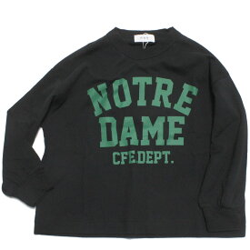 【子供服 フォブ FOV キッズ】 あす楽 NOTREDAME ビッグL/S Tシャツ ブラック(BK)