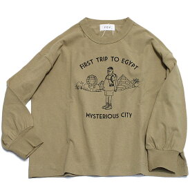 【子供服 フォブ FOV キッズ】 あす楽 FIRST TRIP ビッグL/S Tシャツ ベージュ(BE)