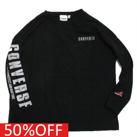 【RAT EFFECT ラットエフェクト ジュニア 子供服】 セール 【50%OFF】 あす楽 【CONVERSE×RAT EFFECT】袖ロゴプリントロンT ブラック