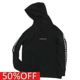 【RAT EFFECT ラットエフェクト ジュニア 子供服】 セール 【50%OFF】 あす楽 【KANGOL×RAT EFFECT】袖ロゴラインフーディー ブラック