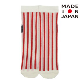 【フォークメイド folk made フォルクメイド 子供服 キッズ 女の子】 あす楽 stripe ソックス アイボリー×レッド