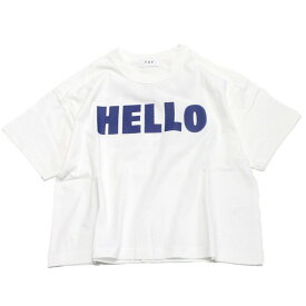 【子供服 フォブ FOV キッズ】 あす楽 HELLO Tシャツ ホワイト(WH)