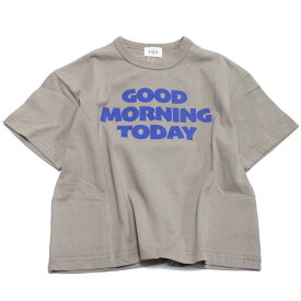 【子供服 フォブ FOV キッズ】 あす楽 GOODMORNING Tシャツ グレージュ(GU)