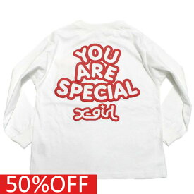 【エックスガール エックスガールステージズ X-GIRL STAGES 子供服 女の子】 セール 【50%OFF】 あす楽 キラッキーモチーフ長袖Tシャツ オフホワイト(03)