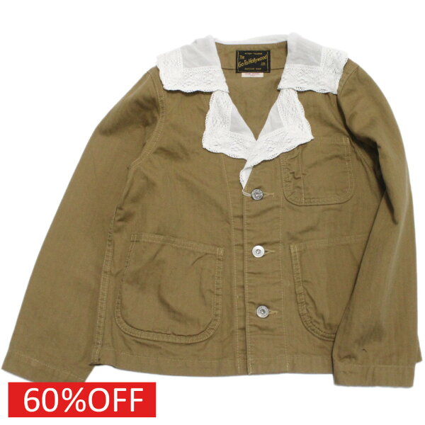 【子供服 親子 ゴートゥーハリウッド GO TO HOLLYWOOD 】  セール 【60%OFF】  ARMY ヘリンボン JK 16BEベージュ