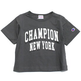 【チャンピオン/キッズ/Champion/子供服】 あす楽 GIRLS SHORT SLEEVE Tシャツ チャコール(80)