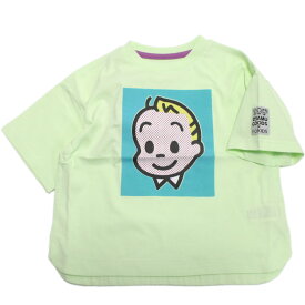 【エフオーキッズ F.O.KIDS】 あす楽 OSAMU GOODSコラボ BOX ART Tシャツ ライム(RM)