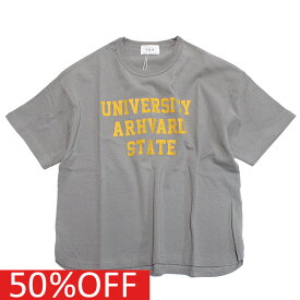 【子供服 フォブ FOV キッズ】 セール 【50%OFF】 あす楽 UNIVERSITY Tシャツ グレー(GY)