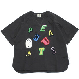 【エフオーキッズ F.O.KIDS】 あす楽 PEANUTSコラボ ランダムロゴTシャツ ブラック(BK)