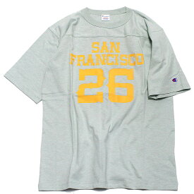 【チャンピオン/メンズ/レディース/Champion】 あす楽 SHORT SLEEVE FOOTBALL Tシャツ ペールブルー(310)