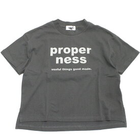 【子供服 ジュニア 親子 GENERATOR ジェネレーター】 あす楽 properness ビッグTシャツ チャコールグレー(CG)