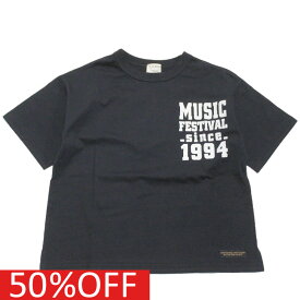 【エフオーキッズ F.O.KIDS】 セール 【50%OFF】 あす楽 MUSIC FES バックプリントTシャツ ブラック(BK)
