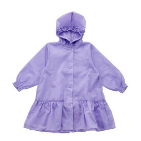 【オーシャンアンドグラウンド/子供服/ベビー/キッズ/ジュニア/ocean&amp;ground】 あす楽 GIRL’Sフリルレインコート ライトパープル(LP)