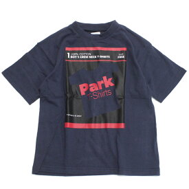 【キッズ THE PARK SHOP 子供服 ザ・パークショップ こども服 ジュニア】 あす楽 PARK PACK PRINT Tシャツ ネイビー