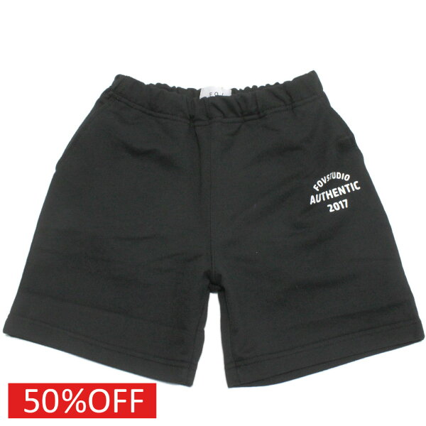【子供服 フォブ FOV キッズ】  セール 【50%OFF】  ライトスウェットショートパンツ ブラック(BK)