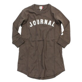 【子供服 フォブ FOV キッズ】 あす楽 JOURNAL L/S ワンピース アッシュブラウン(AB)