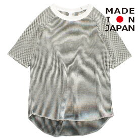 【子供服 MOUN TEN. マウンテン ジュニア MOUNTEN】 あす楽 bicolor waffle Tシャツ エクリュー×チャコール