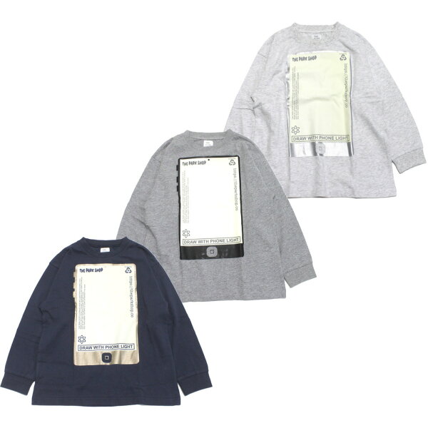 【キッズ THE PARK SHOP 子供服 ザ・パークショップ こども服 ジュニア】  DRAW PHONE LIGHT ロングスリーブTシャツ