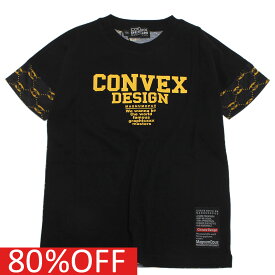 【CONVEX コンベックス 子供服 ジュニア キッズ】 セール 【60%OFF】 あす楽 バック総柄ビックTシャツ クロ(5)