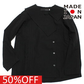 【子供服 キッズ ヌヌフォルム nunuforme キッズ レディース】 セール 【50%OFF】 あす楽 ピンタックシャツ ブラック