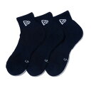 【ニューエラ/メンズ/New Era/帽子/キャップ】 3PAIRS ANKLE SOCKS(NAVY) ネイビー