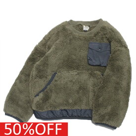 【エフオーキッズ F.O.KIDS】 セール 【50%OFF】 あす楽 ボアプルオーバー カーキ(KK)