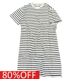 【子供服 アンディニー undeny. キッズ レディース 女の子】 セール 【60%OFF】 あす楽 ボーダースリットワンピース ブラック(BK)