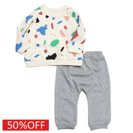 【マルーク 子供服 maarook 女の子 親子 ガールス ベビー ベビーギフト】 セール 【30%OFF】 ペイントふわかる裏毛babyセット シロ系(21)