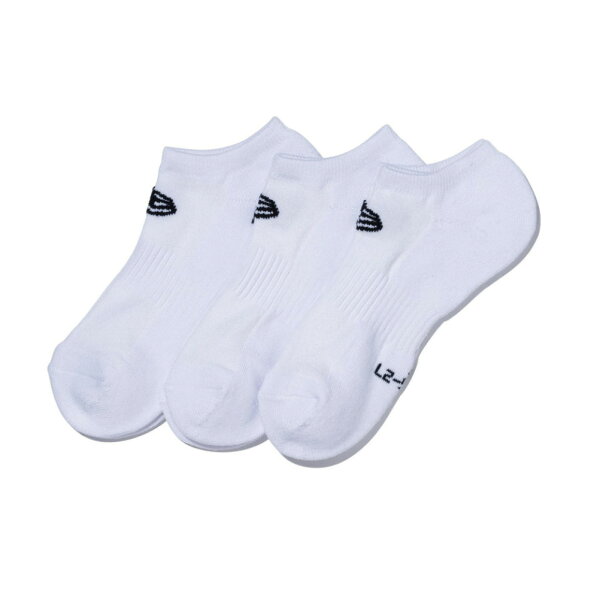 【ニューエラ/メンズ/New Era/帽子/キャップ】  3PAIRS SHORT SOCKS(ALLWHITE)  ホワイト