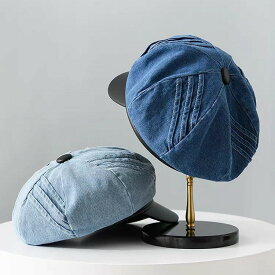 デニムベレー帽 キャップ デニム帽 ウォッシュ加工 キャスケット 青 ブルー blue ネイビー navy 紺 おしゃれ かっこいい シンプル ヴィンテージ ストリート系 カジュアル ファッション ナチュラル ガーリー カジュアルコーデ デイリーコーデ 旅行 アウトドア