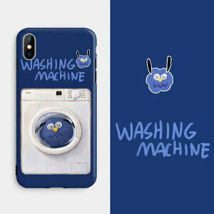 【メール便送料無料】≪大人気アニマルシリーズ≫ラフでアメリカンなデザインがお洒落♪洗濯機に閉じ込められたカワイイわんこのスマホケース iPhone6,6S,6 Plus,6S Plus,iPhone7,8,7 Plus,8 Plus,iPhoneX
