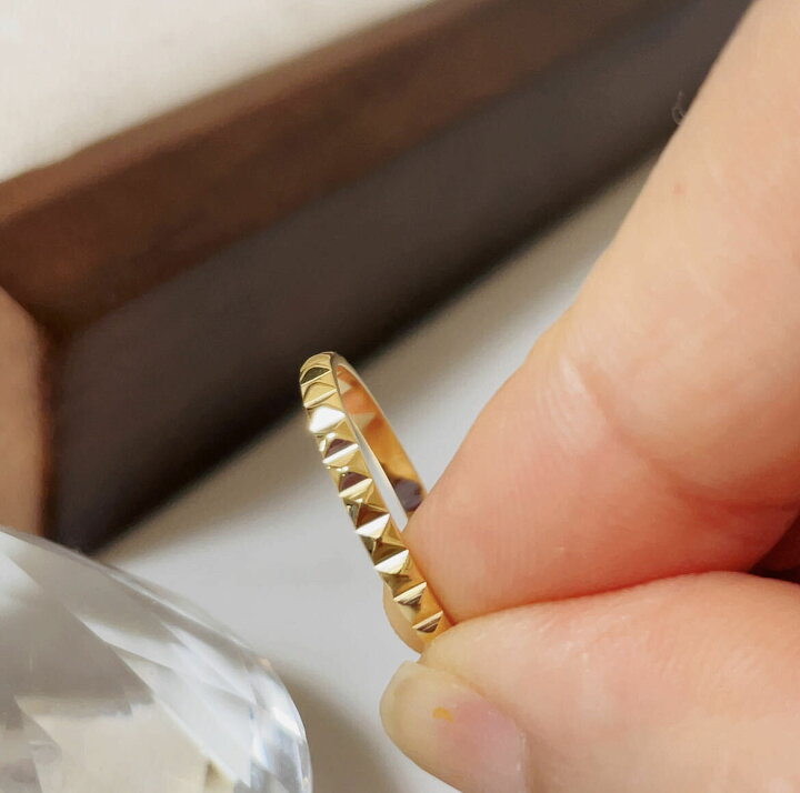 楽天市場】リング 指輪 ステンレス 鋲 スタッズリング ピラミッド 
