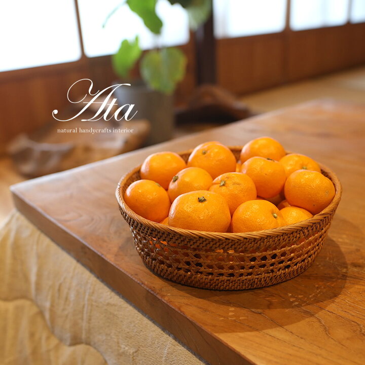楽天市場】☆春SALE！全品20％OFF！☆みかん かご バスケット 編みかご 